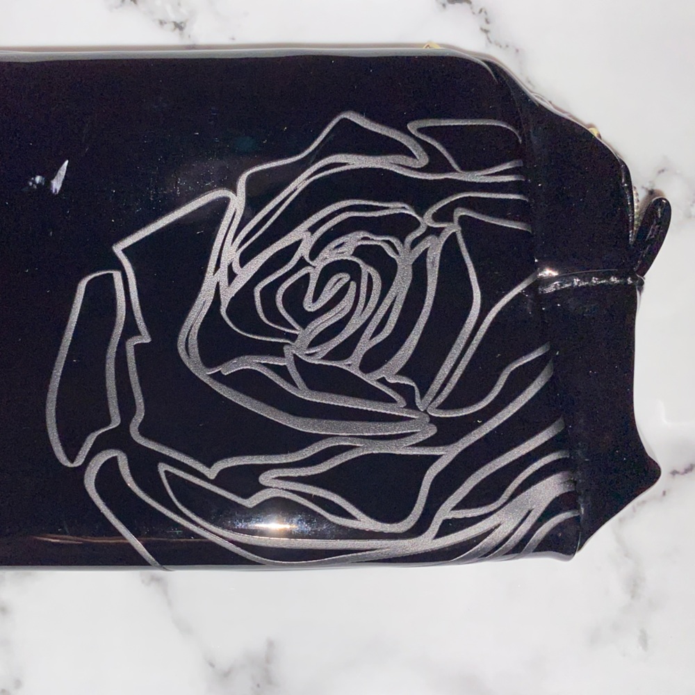Lancome Black Rose Print Clutch